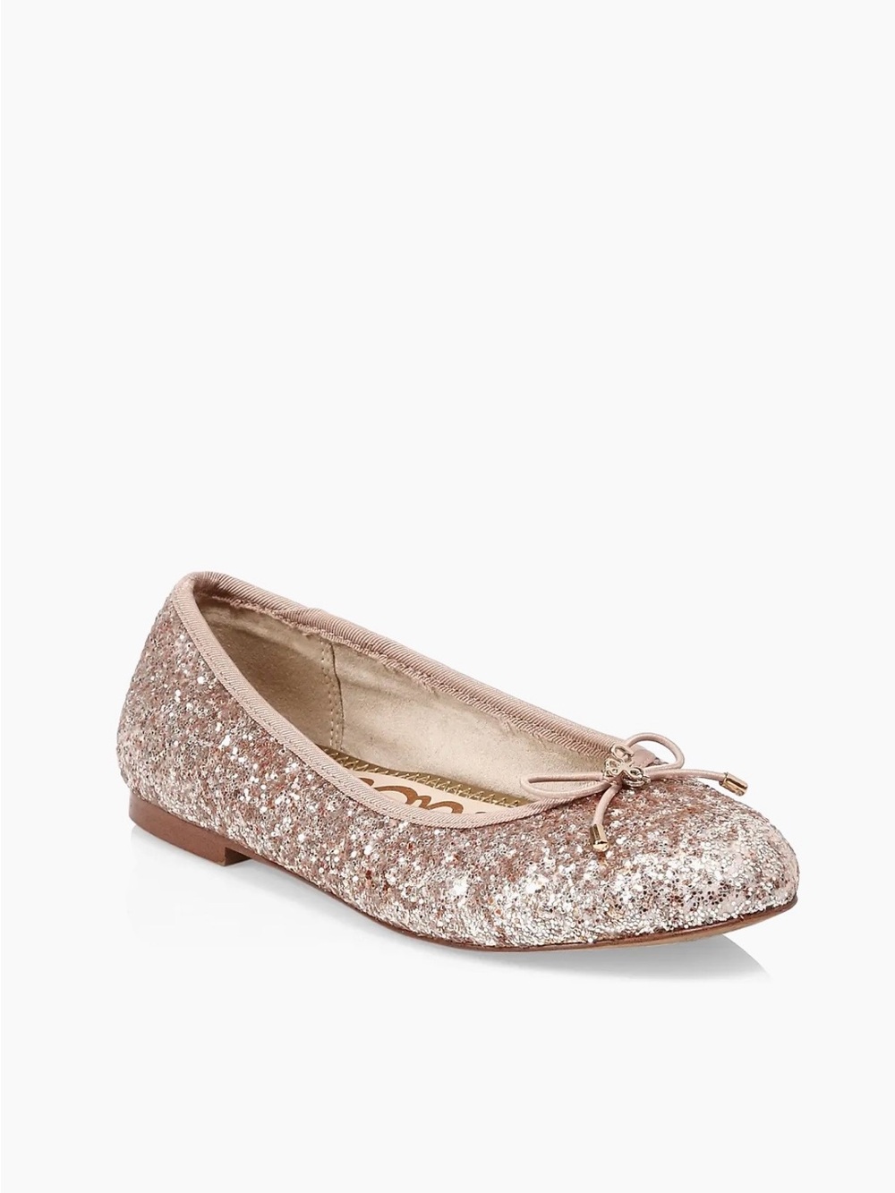 LIKE NEW Sam Edelman Girl’s Felicia Champagne Glitter Ballet Flats